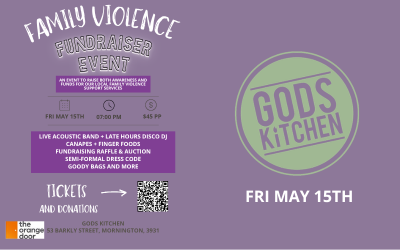 Family Violence Fundraiser, God’s Kitchen May 15th